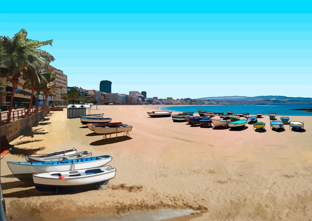Primera Linea Playa Canteras With Sea View ラスパルマス・デ・グランカナリア エクステリア 写真